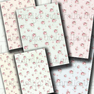 Druckbares Papier / PETITE FLOWERS Hintergründe / digitale Bilder Scrapbook Papier / Papier / digitales Papier / Blumen Papier / kleine Rosen