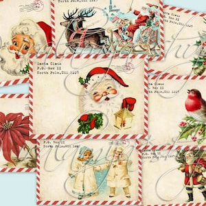 NORTH POLE-ansichtkaarten, junkjournaal, boeken, planner, BuJo, flipbook, vintage, afdrukbaar, Iralamijashop, digitale download, kortstondige, Tags