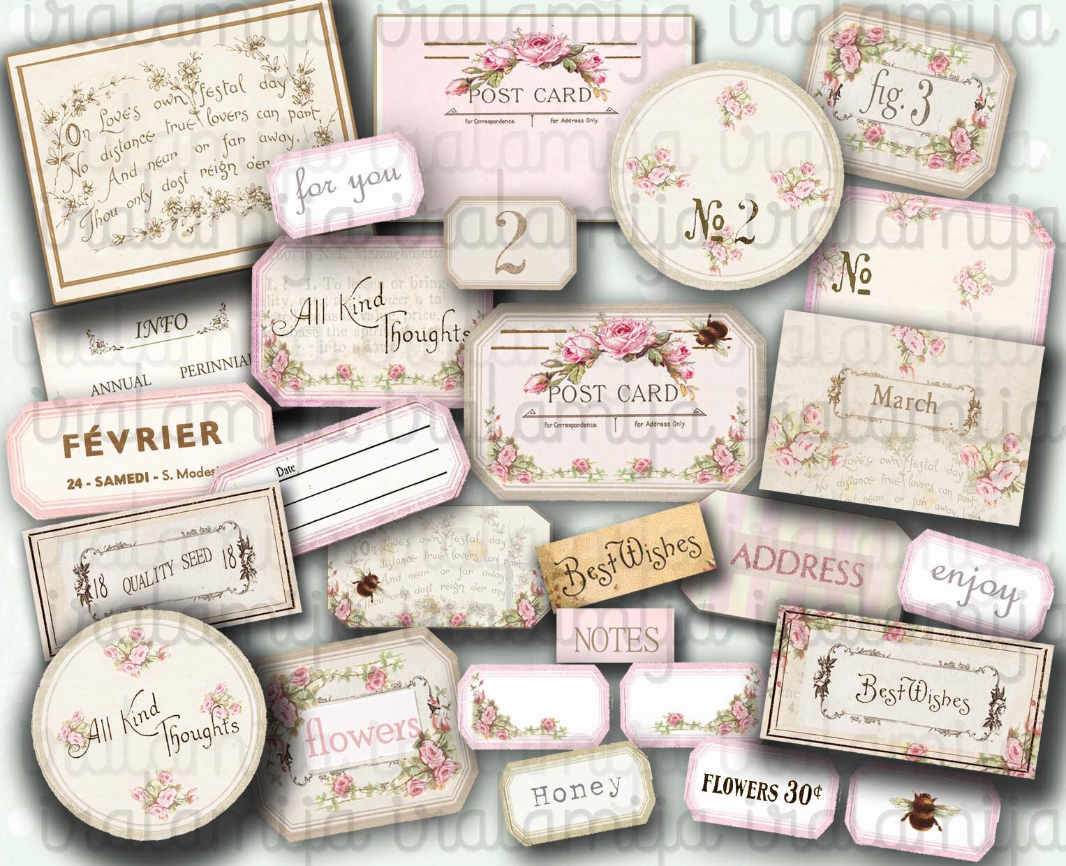 Printable Labels FRENCH GARDEN LABELS Printable Digital - Etsy