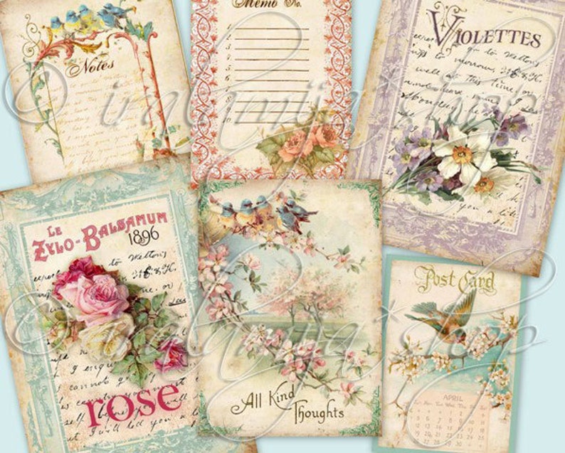 Printable SPRING TIME Collage / Printable Digital Images / Printable ...