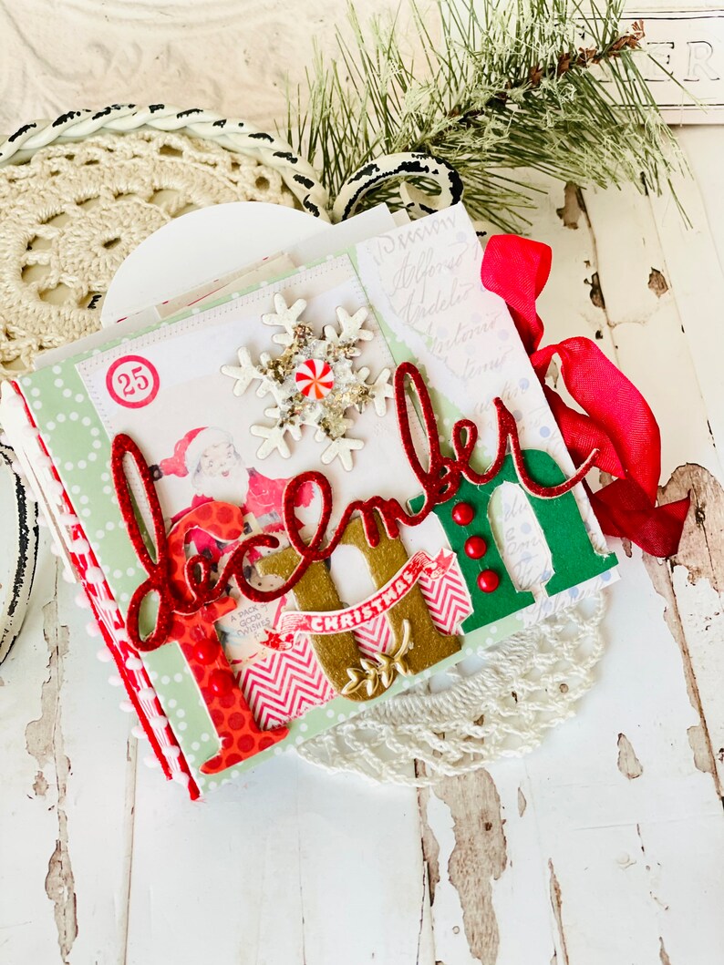 Christmas Mini Album Scrapbook Album Mini Album Christmas Etsy