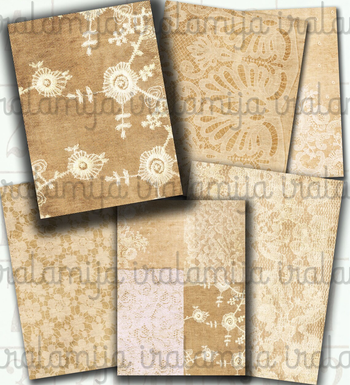 PRINTABLE Paper/ VINTAGE LACE Paper / Digital Images - Etsy