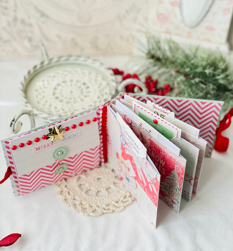 Christmas Mini Album Scrapbook Album Mini Album Christmas Etsy