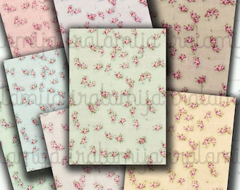 Papel floral digital, PAPELES DE ROSAS BONITAS, Descarga digital -Rosas, Papel imprimible /Papel en mal estado /diario basura, Flores, Papel estilo Shabby