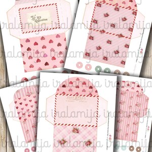 Be MINE ENVELOPES Printable Images / Valentines Day Envelopes/ Envelopes/ Valentine Printable / Valentine Tags / Valentines/ Junk Journal image 2