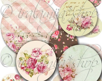 CIRCLES 2 x 2 Collage Digital Images -printable download file-
