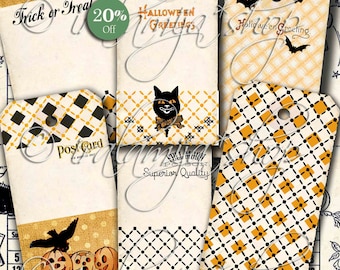 Druckbare Tags ANTIQUE HALLOWEEN TAGS Bilder - druckbare Halloween Tags / Tags / Halloween / Halloween Tags / Halloween / Vintage Halloween
