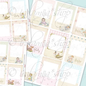 BABY PHOTO FRAMES Printable Digital Images / Download File / Scrapbook ...