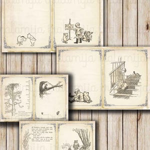 Winnie the Pooh Junk Journal Kit , Printable Vintage Pooh Ephemera ...