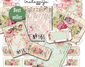 SHABBY TICKETS Printable Digital Images -printable download / Tickets /Vintage Tickets/ Scrapbook/Tickets / printable Ticket / Shabby Ticket