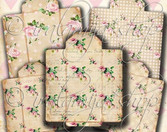 Vintage UMSCHLÄGE / Vintage Rosen Umschläge / Umschläge Digitalbilder / Umschlag download / Große Umschläge / Floral