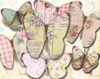 BUTTERFLIES No. 3 Printable Digital Images - BUTTERFLIES Digital Printable/ Scrapbook/Butterflies/printable Butterfly