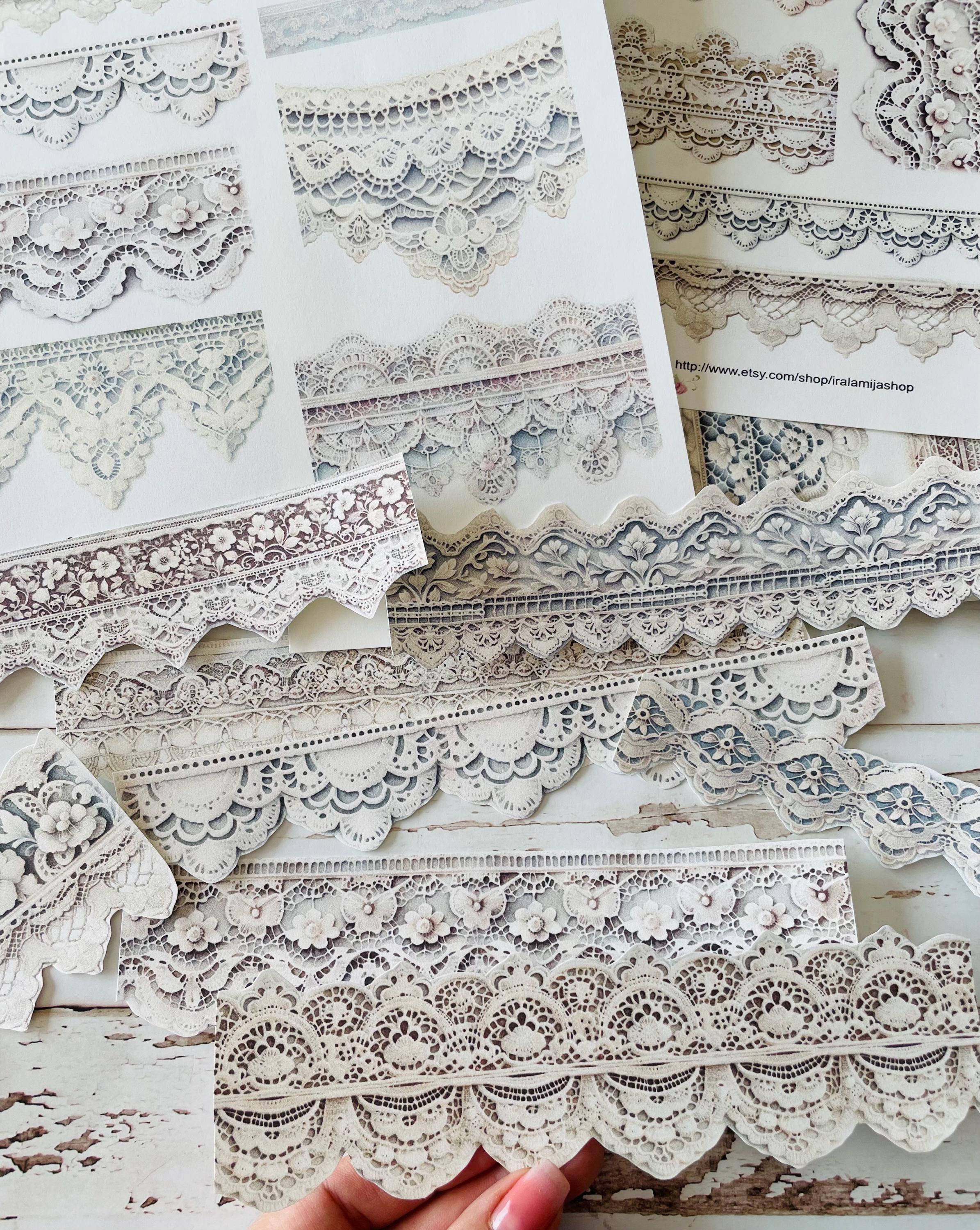 VINTAGE LACE No. 2 Junk Journal Kit Printable Vintage Ephemera Fussy ...