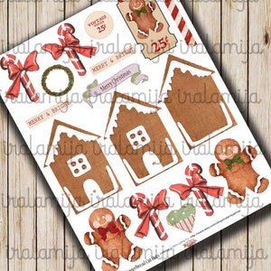 GINGERBREAD Cut Outs Printable Images /printable Download / Christmas ...