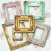 VINTAGE FRAMES Collage Digital Images - printable download file Digital Collage Sheet Vintage Paper Scrapbook