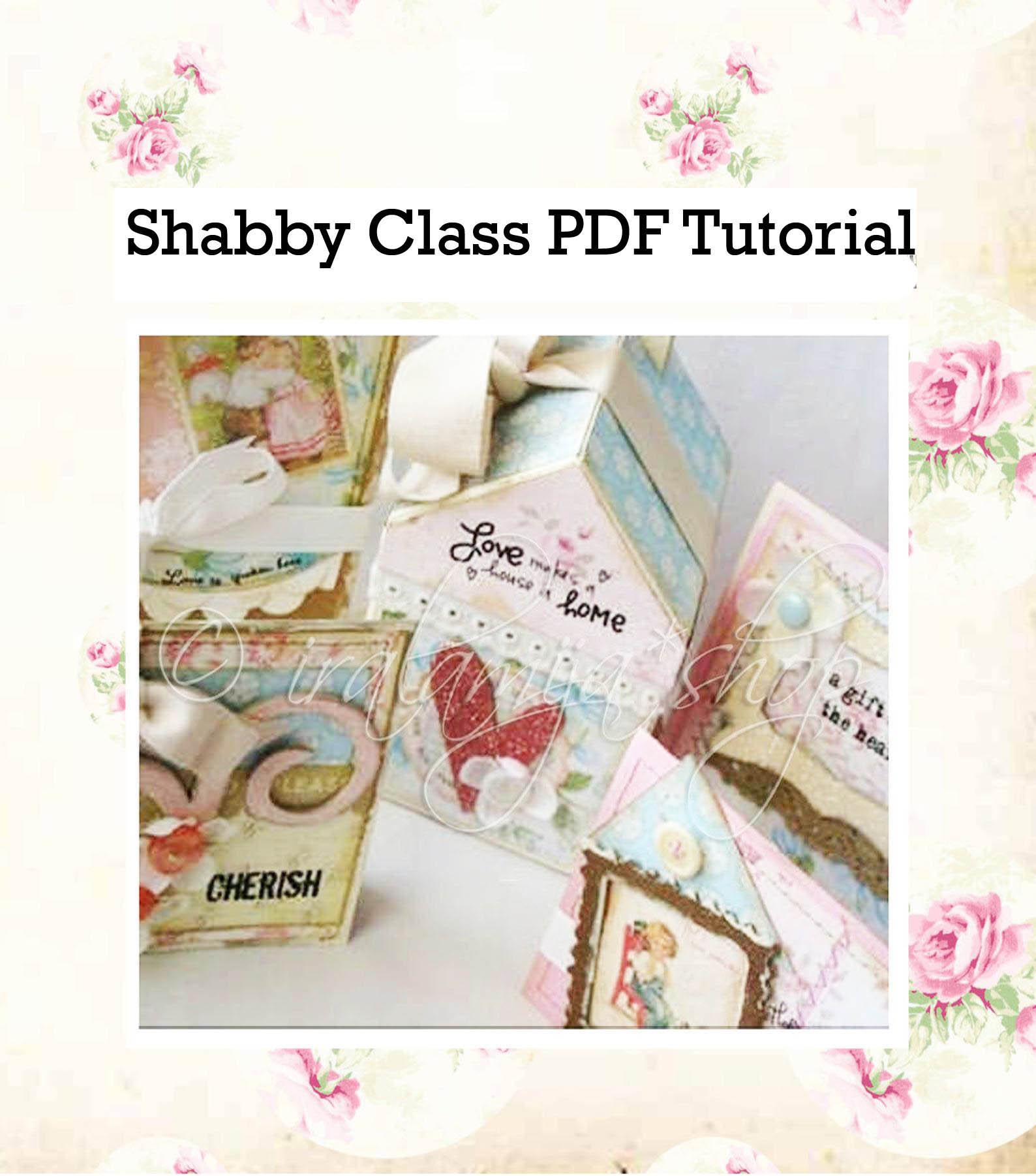 Card Making Class and Paper Craft PDF Shabby Class PDF - Etsy