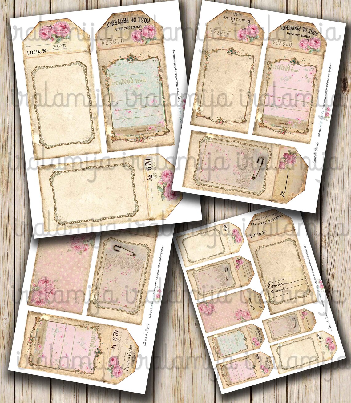 SWATCH CARDS Digital Images Printable Backgrounds-printable - Etsy