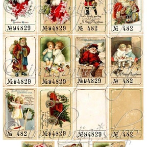 Printable CHRISTMAS TICKETS / Christmas Ticket / Christmas Digital ...