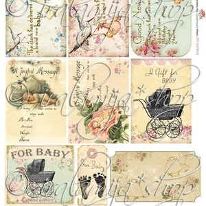 DARLING BABY collage Digital Images printable download file image 2