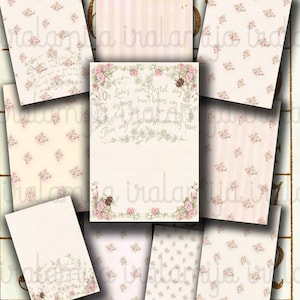 Printable Paper / FRENCH GARDEN PAPERS / backgrounds / Digital Images / printable download / Digital Paper / Scrapbook paper / Shabby Paper