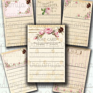CARTAS DE DIÁRIO DO JARDIM FRANCÊS/Cartões para impressão/Imagens digitais/Imprimíveis de lixo eletrônico/download para impressão/Papel de álbum de recortes/Diário