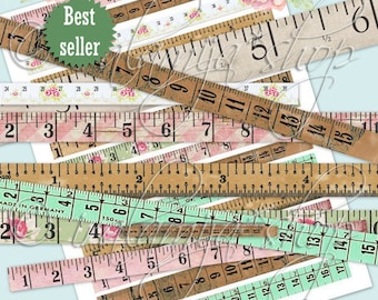 Printable Tape Measure / TAPE MEASURE/ Digital Images / printable download / Tape Measure/ Printable Tape / Tape Measure / Planner / Journal