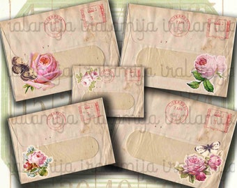 VINTAGE Envelope FRONT/ Envelope front / Printable Envelope Front / Envelope face image / Envelope Face - front / Junk Journal printable