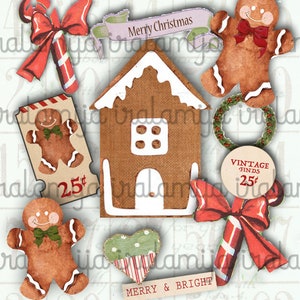 GINGERBREAD Cut Outs Printable Images /printable Download / Christmas ...