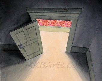Room with a View - print of an original watercolor painting