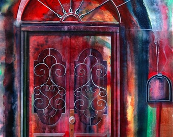 Doors - print of an original watercolor painting