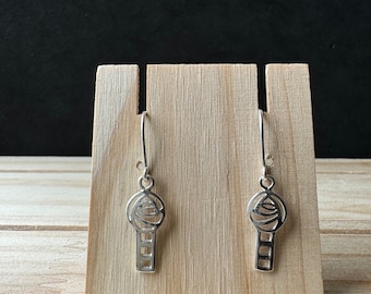 321 Charles Rennie Mackintosh-Orecchini a perno in argento