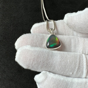 Opal Sterling Silver 925 Pendant | Fire Opal Pendant | Honey Opal Pendant
