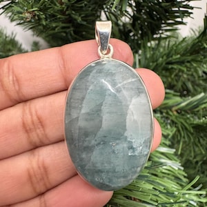 AQUAMARINE 925 Sterling Silver Pendant