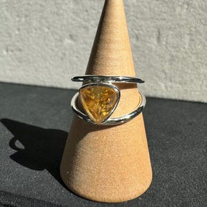 Citrine Ring 925 Sterling Silver