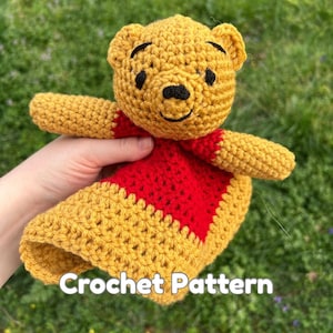 Honey Bear Crochet Lovey Blanket Pattern (PDF Pattern)