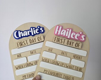 Back to School Photo Prop Board for Kids, First & Last Day Board, Kindergarten Keepsake