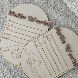 Ocean Waves Birth Announcement Sign, Baby Sign, Baby wooden keepsake Name Plaque, Newboarns Sign Hospital, Beach Nursery