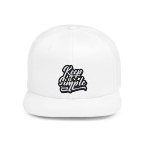 Minimalist Flat Bill Snapback Cap: &#39;Keep It Simple&#39; Design