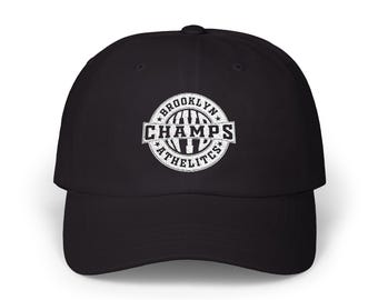 Gorra de béisbol bordada con el logo de los Brooklyn Athletics Champs, estilo vintage deportivo