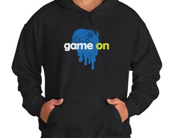 Sudadera con capucha Game On Gamer, mezcla de algodón