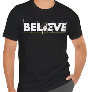 Islamic T-Shirt, Believe Unisex : Shahada Graphic T-Shirt, Bella Canvas 3001 image 1