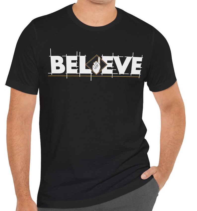 Islamic T-Shirt, Believe Unisex : Shahada Graphic T-Shirt, Bella Canvas 3001 image 1