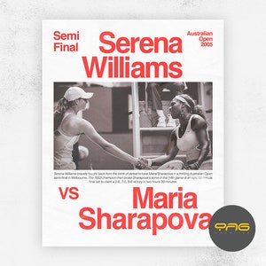 Serena Williams, Maria Sharapova, Australian Open, Grand Slam, Digitales Poster, Tennis