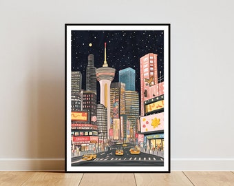 Póster de Tokio, Impresión japonesa, Arte mural japonés, Póster de viaje, Impresión de Tokio, Tokio, Japón, Arte mural de la Torre de Tokio, Póster de Japón, Arte japonés