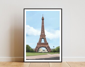 Eiffel Tower Poster, Eiffel Tower Print, France Wall Art, Travel Poster, Paris Print, Paris France, Paris Wall Art, French Poster, Pastel