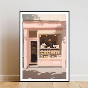 Patisserie Poster, Pastel Poster, Coffee Print, Coffee Wall Art, Restaurant Art Poster, Cafe Shop Print, French Bakery, Bakery Poster