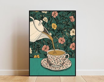 Chai Poster, Indian Chai Print, Indian Art, India Wall Art, Desi Poster, Pakistani Poster, Tea Print, Indian Tea Art, Coffee Print, Chai Art