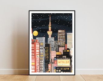 Osaka Poster, Japanese Print, Japan Wall Art, Travel Poster, Osaka Print, Osaka Japan, Osaka Wall Art, Japan Poster, Japanese Art, Osaka Art