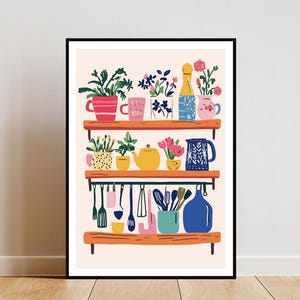Póster de cocina, Impresión de cocina, Arte mural de cocina, Póster colorido, Impresión de utensilios de cocina, Arte mural colorido, Póster infantil, Decoración de cocina