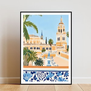 Seville Poster, Seville Print, Spain Wall Art, Travel Poster, Spain Print, Seville Spain, Seville Cathedral Wall Art, Seville Wall Art